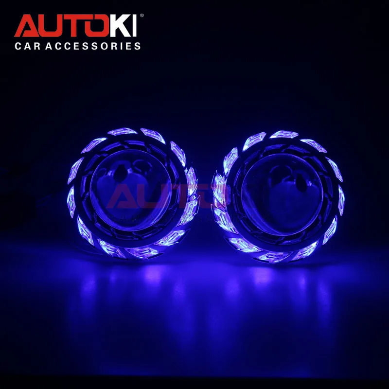 AUTOKI 2018 новая турбина 3 0 дюйма супер Металл H1 с CCFL глаза ангела Биксеноновые