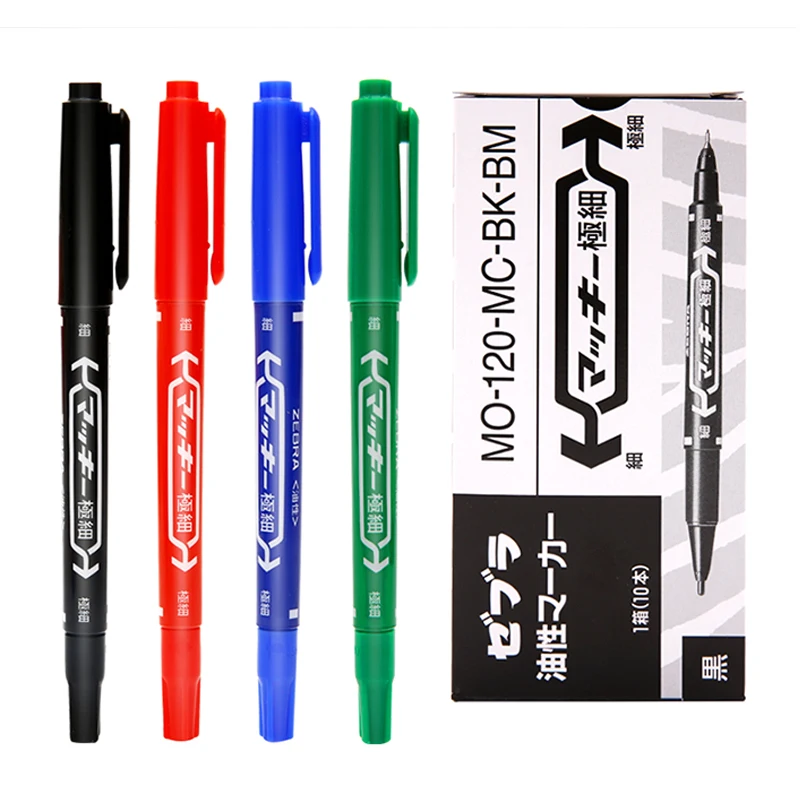 1 шт. японская Подлинная Зебра фото маленькая двойная головка маркер