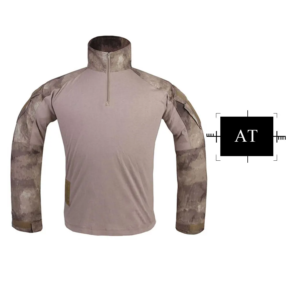 EMERSONGEAR Мультикам боевая рубашка охотничья одежда G3 BDU Airsoft тактическая emerson армейская Военная Wargame Мультикам черная рубашка - Цвет: AT