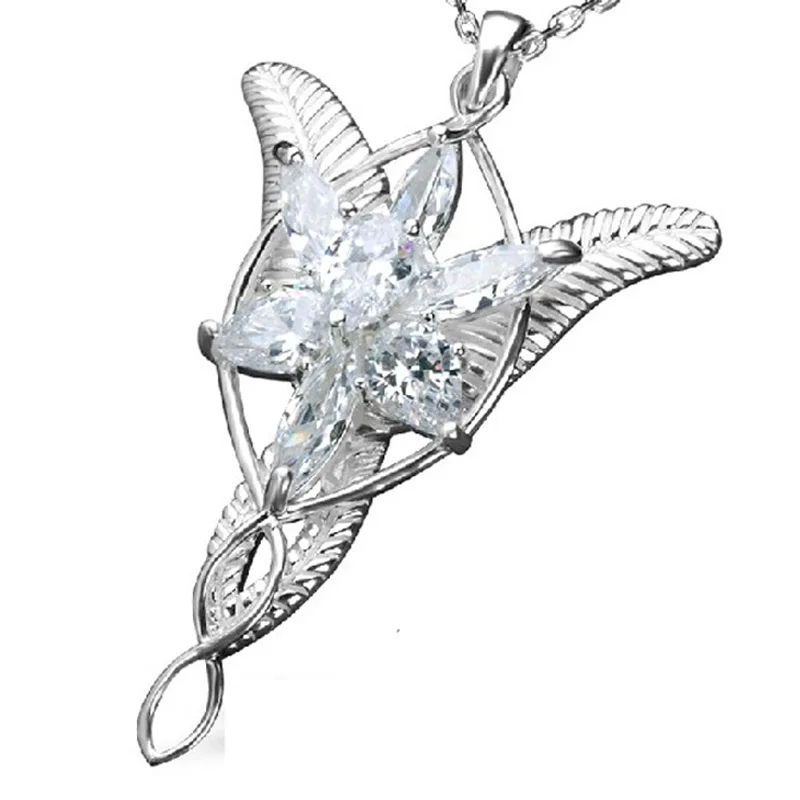 Женское ожерелье из серебра 925 пробы с кулоном в виде звезды|arwen evenstar pendant|arwen