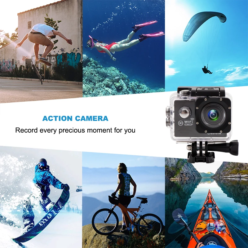 Davola HD1080p экшн-камеры Wi-Fi go спортивная водонепроницаемая камера для подводной