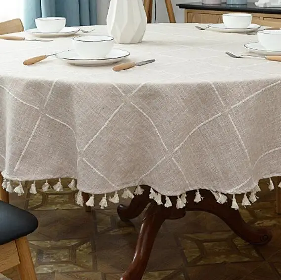 Style 2 Горд Роза решетки круглый стол ткань утолщаются хлопок, лен, настольные Чехлы для гостиной украшения полотенца скатерти для отеля - Цвет: Style 2