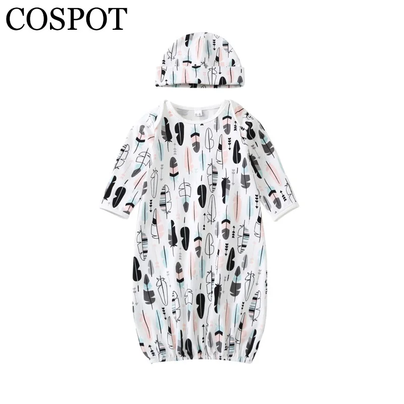 Комплект одежды для маленьких мальчиков и девочек платье + шапочка халаты