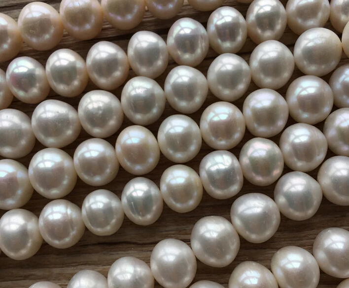 Natural Freshwater Cultured Pearl 12-13MM super light blemish oblate DIY loose beads semi-finished materials | Украшения и