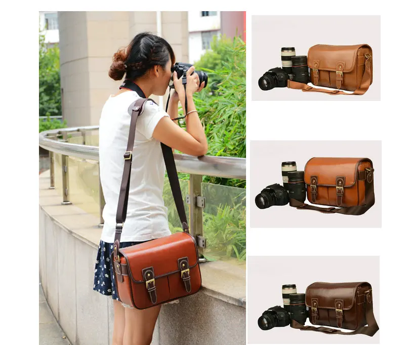 

NEW Quality Professional PU Camera Bag Camera For DSLR SLR Nikon Canon Sony Fuji Pentax Samsung 116