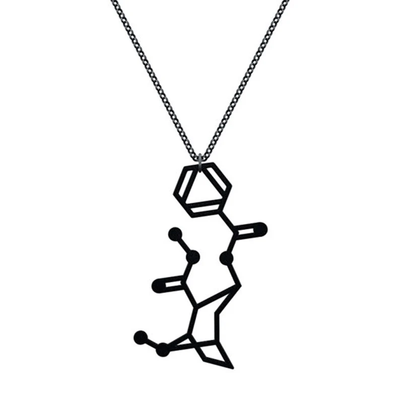 

Wholesale Cocaine Molecule Necklace free ship 12pcs/lot