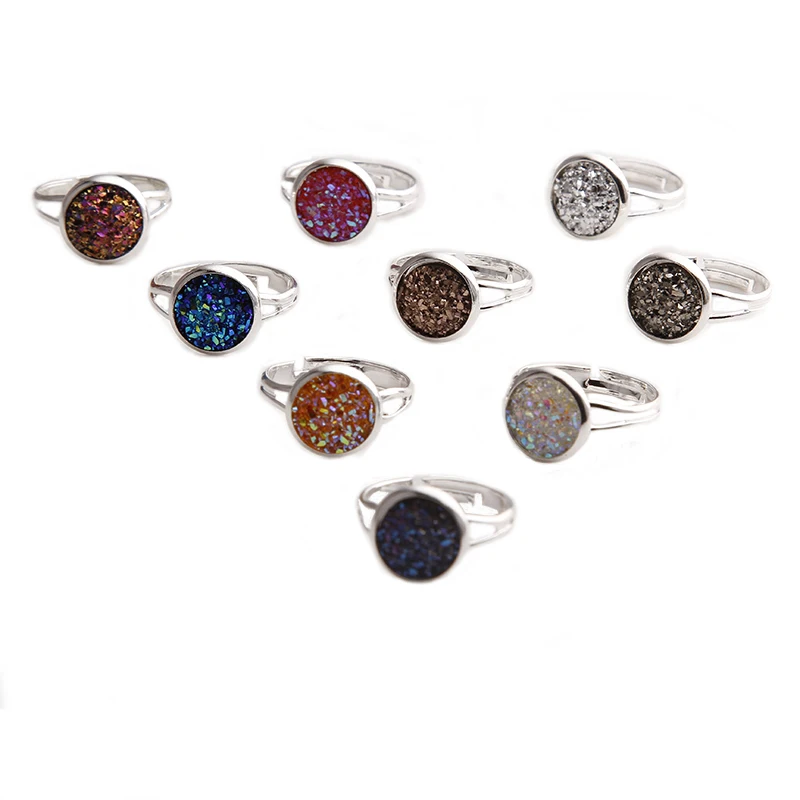 Женские Регулируемые кварцевые кольца с друзой модное свадебное обручальное