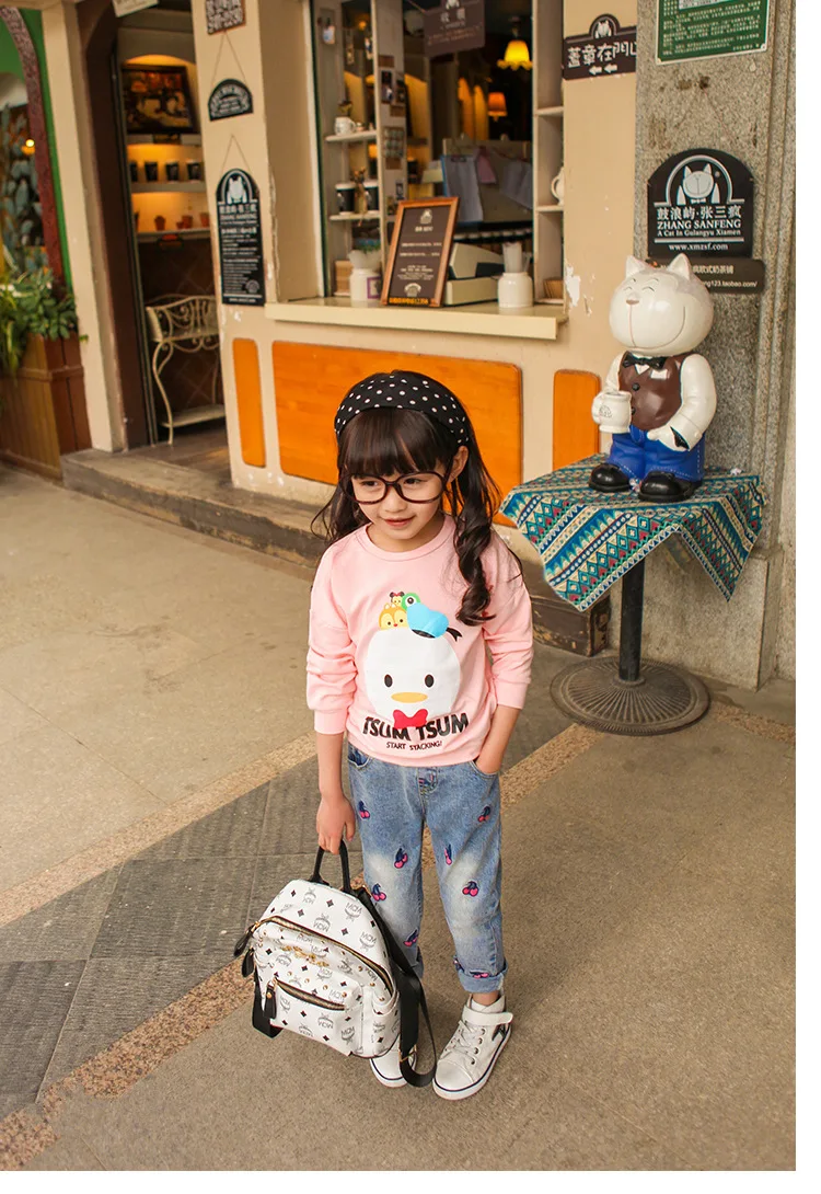 Детская одежда джинсы для девочек новинка 2016 года весна осень стильные штанишки