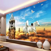 beibehang pigeon whitehorse pattern papel de parede 3d wall paper panels large photos 3d wall murals wallpaper for wall flooring