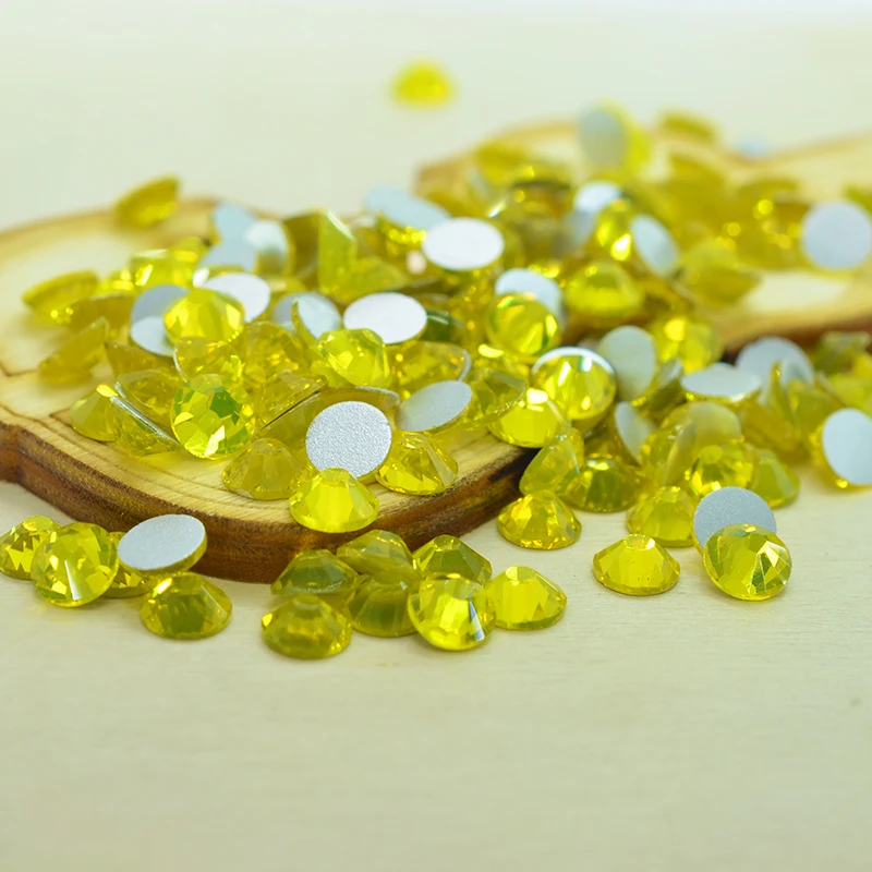 

Flat Back Rhinestone Crystal Strass Citrine 50pcs ss20 4.6-4.8mm Non hotfix Nail Art Rhinestones