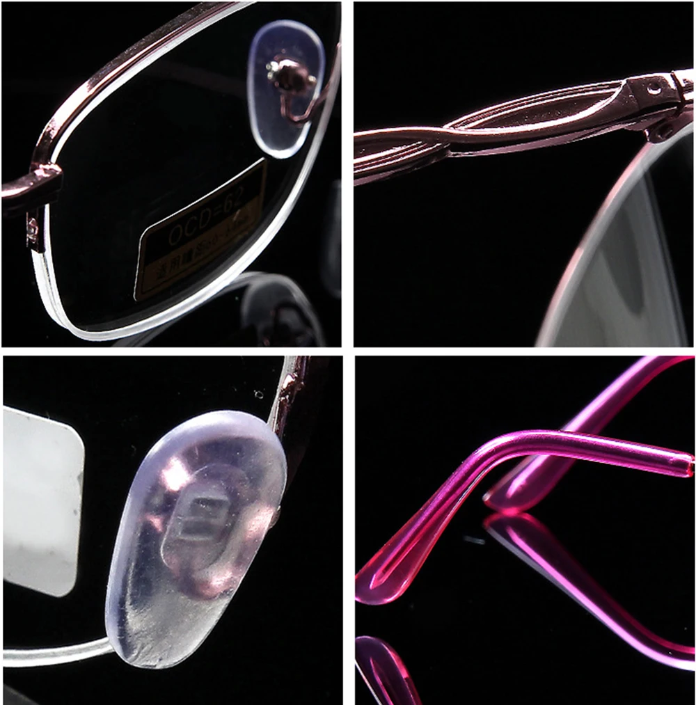 Женские очки для чтения с полуободковым покрытием = SCOBER модные розовые + 0 5 75 1 TO 6