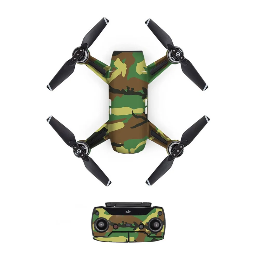 Камуфляж DJI Mavic Spark стикер s батарея наклейка пульт дистанционного управления кожи