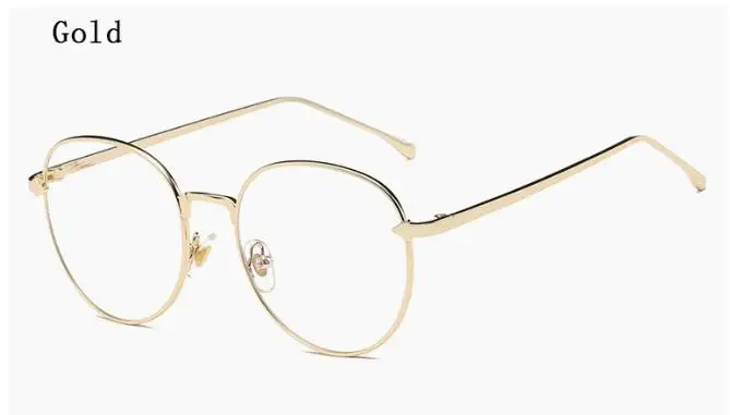 4 New Vintage Women's Blue light blocking Glasses Men's Round Computer Gaming Eyeglasses Metal Frame Anti Blue Ray 5 Color L3 - Цвет оправы: 4