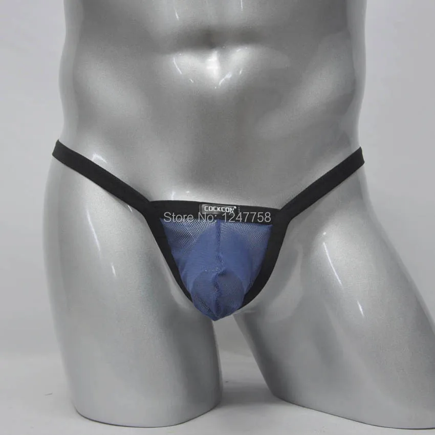 Мужские пикантные сетчатые стринги 3 шт./лот прозрачные мягкие Т образные трусики