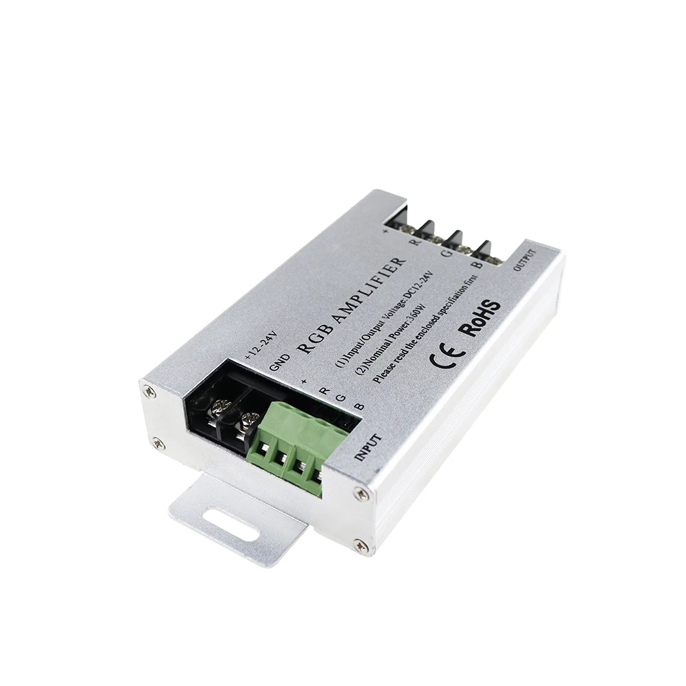 360 Вт светодиодный RGB усилитель DC12V 30A алюминиевая RGB полоса усилитель DC12-24V для RGB SMD5050 3528 Светодиодная лента светильник усилитель сигнала