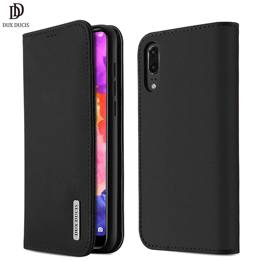 DUX DUCIS флип чехол из натуральной кожи для Huawei P20 Pro кошелек Hawei P 20 чехлы телефонов Etui