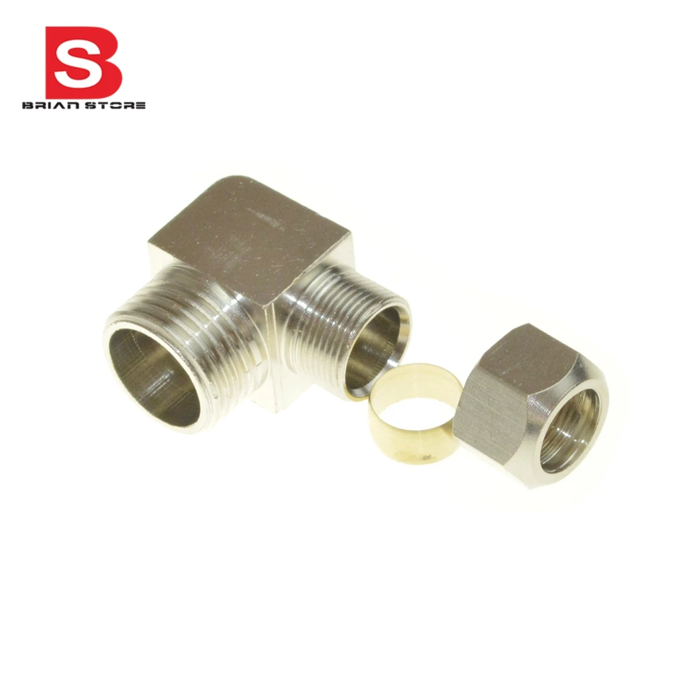 Male BSP Hardline Tube Pipe Elbow Connector Compression Fitting Brass Nickel Plated + PML | Обустройство дома