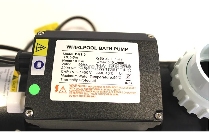 

DH1.0 220-240V 50HZ 1HP/0,75 kw 3.8A