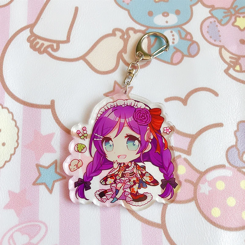 Аниме LoveLive брелок Love Live Kotori Minami Nico Sleepy GirlSupr милые животные Twoside принт брелки Portachiavi брелок - Цвет: H07