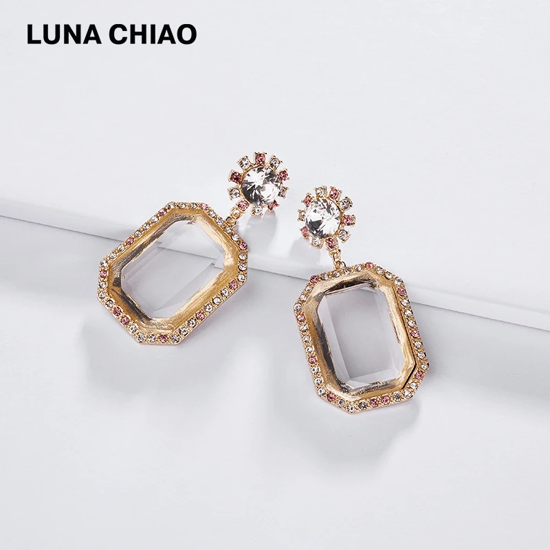 Женские Прозрачные Серьги капельки LUNA CHIAO новые модные Эффектные серьги из