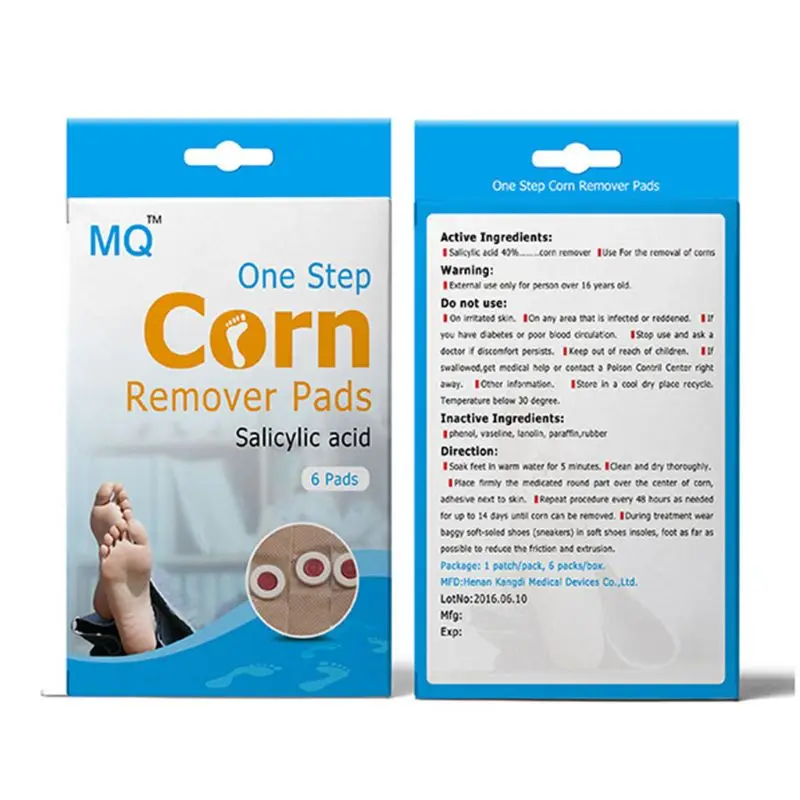 6 шт./кор. одношаговые накладки для удаления кукурузы ног безболезненное лечение