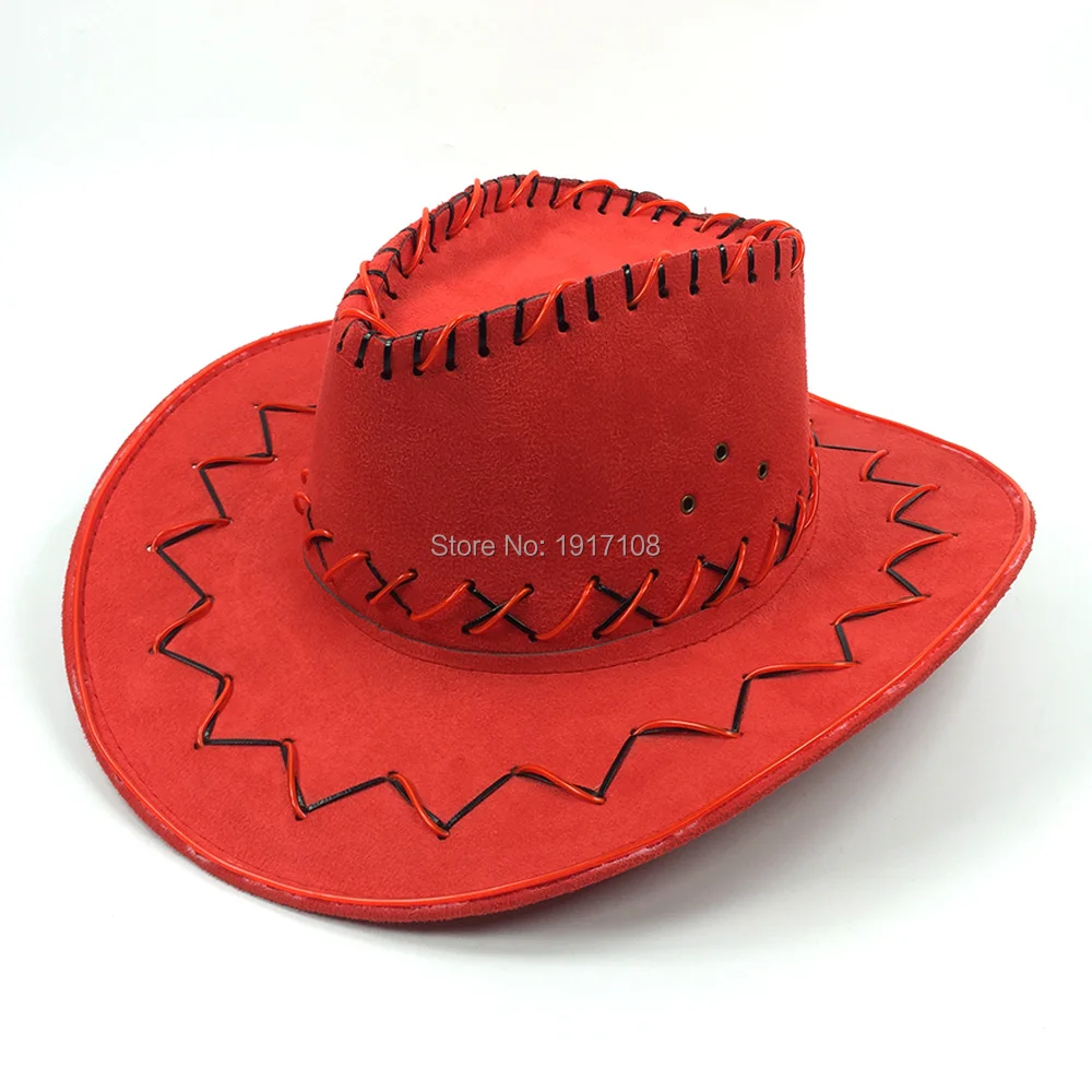 Wholesale 10 pcs Red Glowing Party Hat Lighting hat men Gift Cowboy Hats LED Cap For DJ Bar Wedding Decoration | Дом и сад