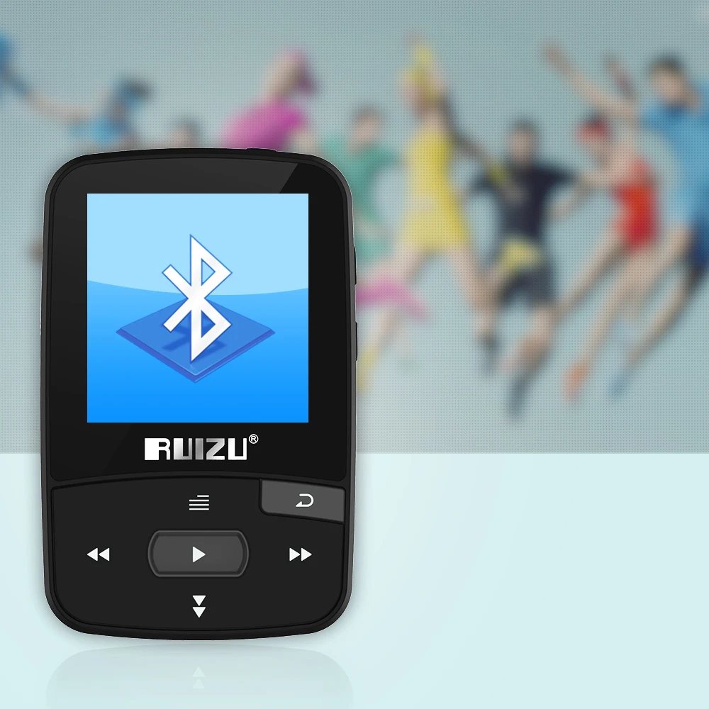 Мини mp3-плеер Ruizi X50 Bluetooth Музыка Mp 3 с радио спорт аудио цифровой Hi-Fi экран Fm Flac Usb 16 Гб