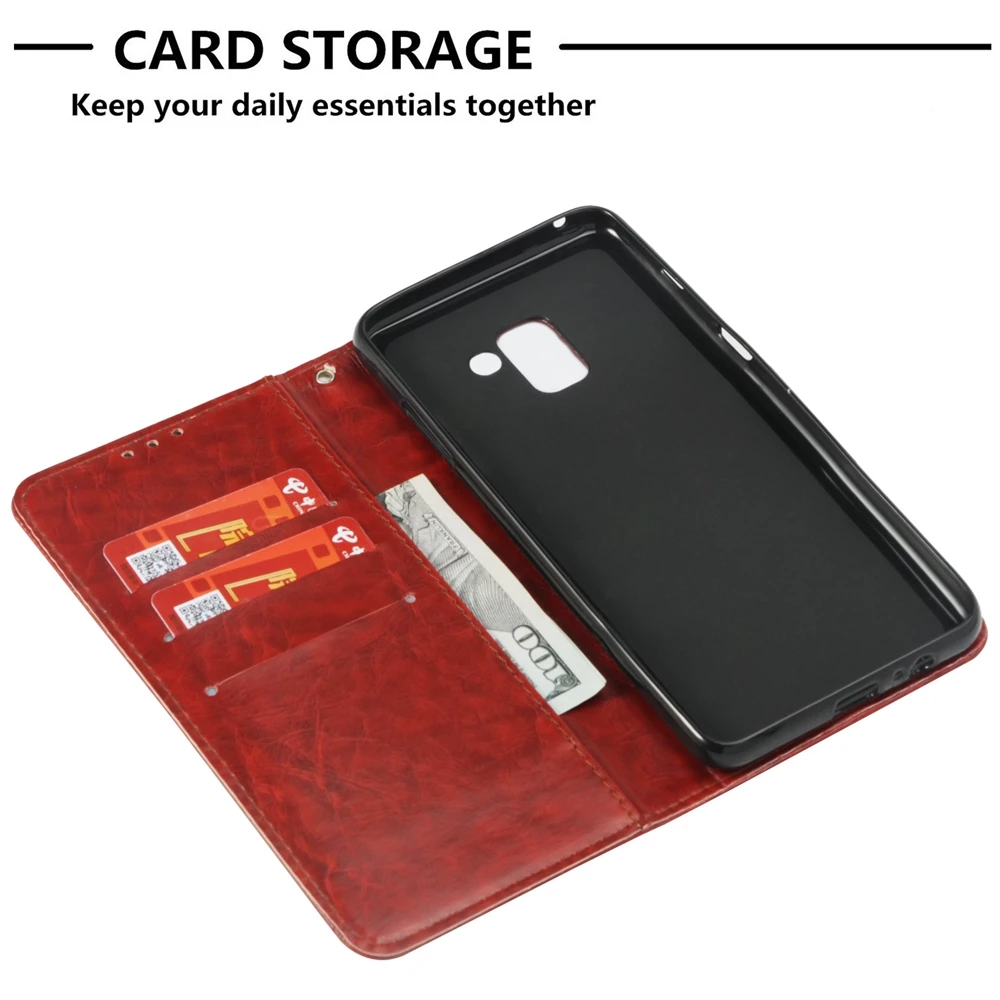 Fundas Cases For Samsung Galaxy A3 A310 A320 A5 A510 A8 Plus Retro Plain PU Leather Flip Wallet Bling Effiel Cards holder Case | Мобильные