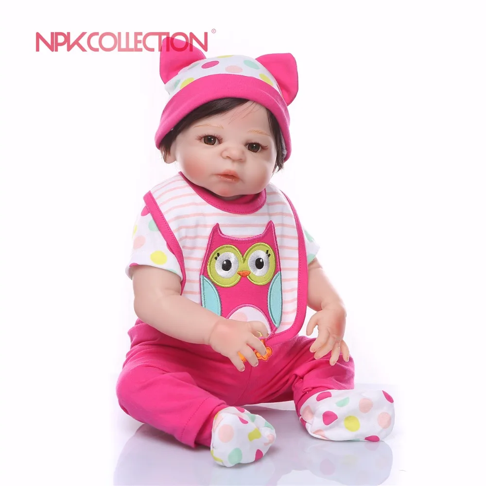 NPKCOLLECTION 2018 силиконовая фиолетовая кукла для новорожденных детей подарок девочек