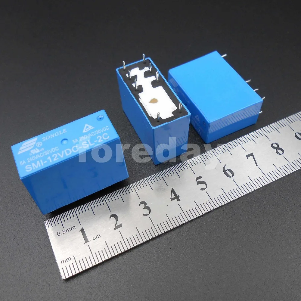 5 шт. SONGLE силовое реле SRS PCB 8 Pins 5A 10A 5V 12V 24V фотосессия 5 шт.лот * Φ (art.: 7ac837259) - 7ac837259