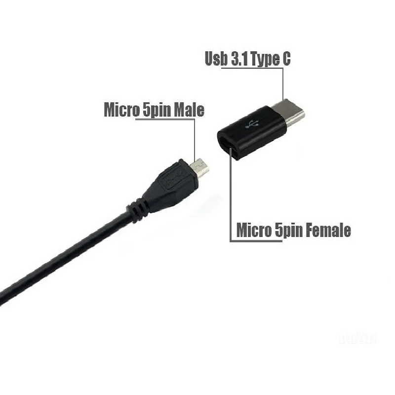 Адаптер Type C для Xiaomi Mi A1 5X Mi5X Mia1 Oneplus 3t 5 3 LG g5 Samsung S8 Plus Micro USB к адаптер Type-c