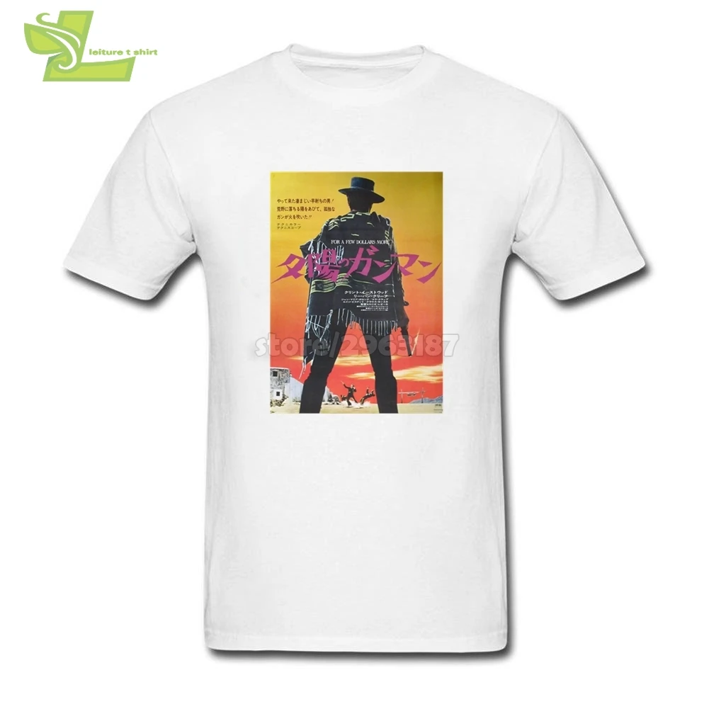 Japanese For A Few Dollars More Clint Eastwood Men T Shirts Men's O-Neck Tees Great Shirt On | Мужская одежда