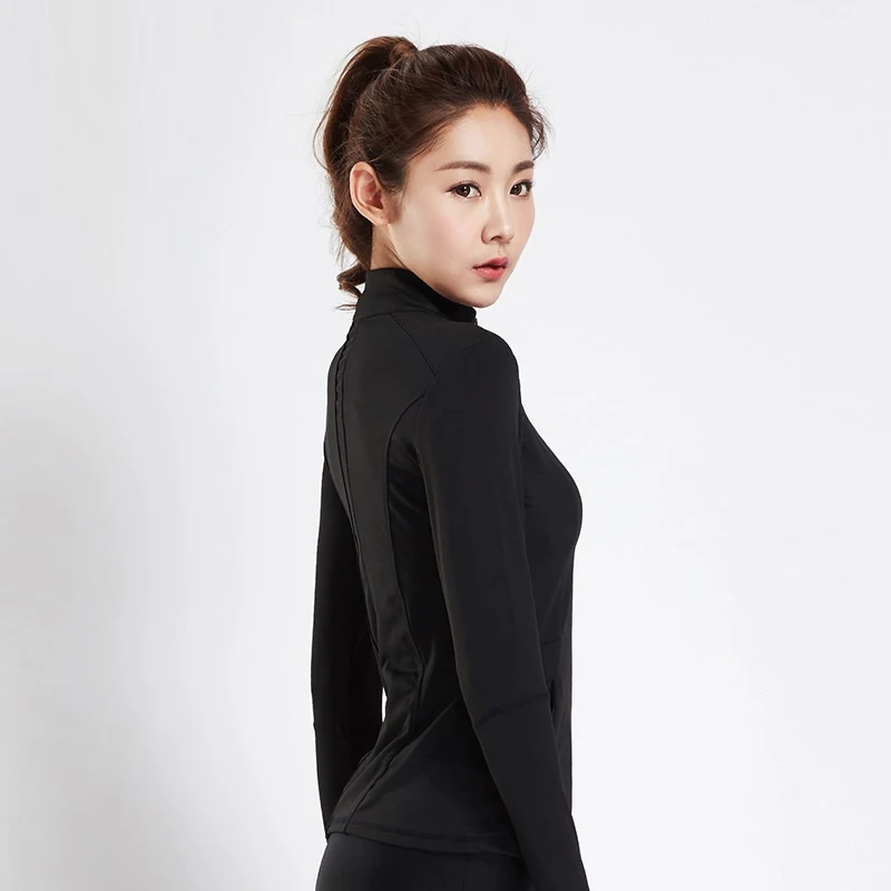 Women Autumn Casual Mesh Patchwork Jackets Ladies Color Block Pocket Zipper Front Stand Collar Long Sleeve Basic Jacket Coat | Женская