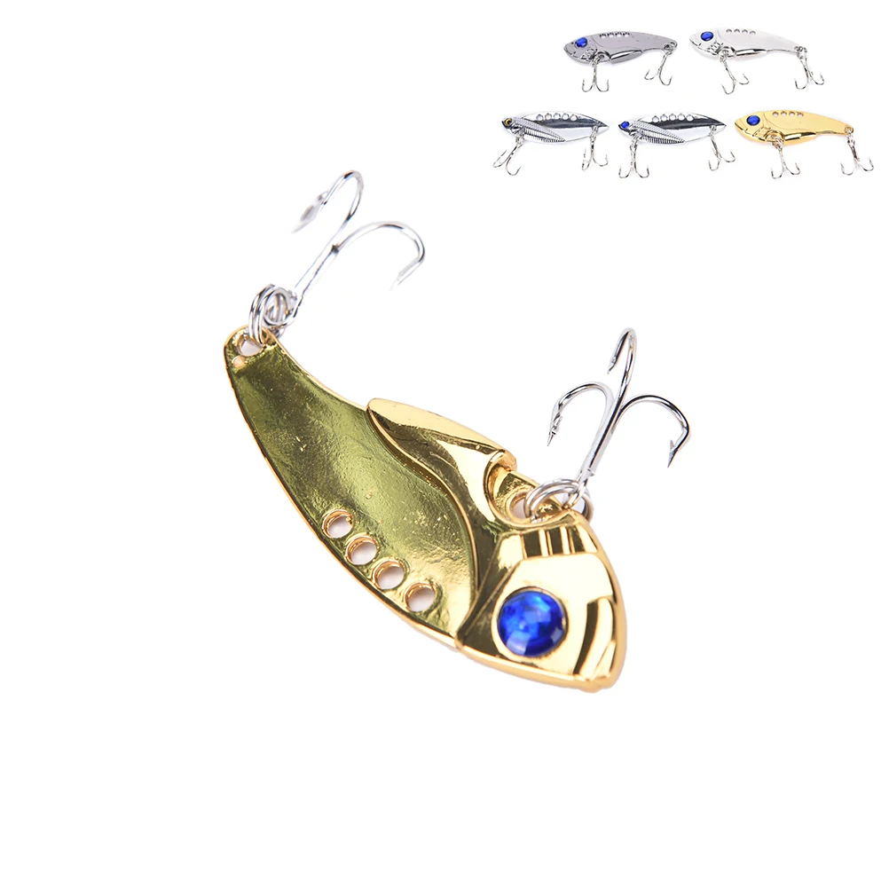

5Pcs Metal Fishing Lures Bass CrankBait Spoon Crank Fishing Bait Tackles Durable Practical Fishing Tool