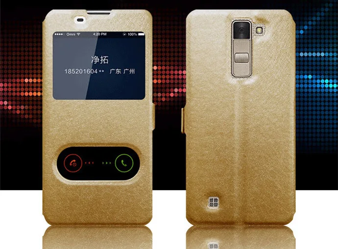 Чехол для LG K8 5 0 дюйма с окошком и откидной крышкой чехол подставка 2016 LTE K350 K350E K350N