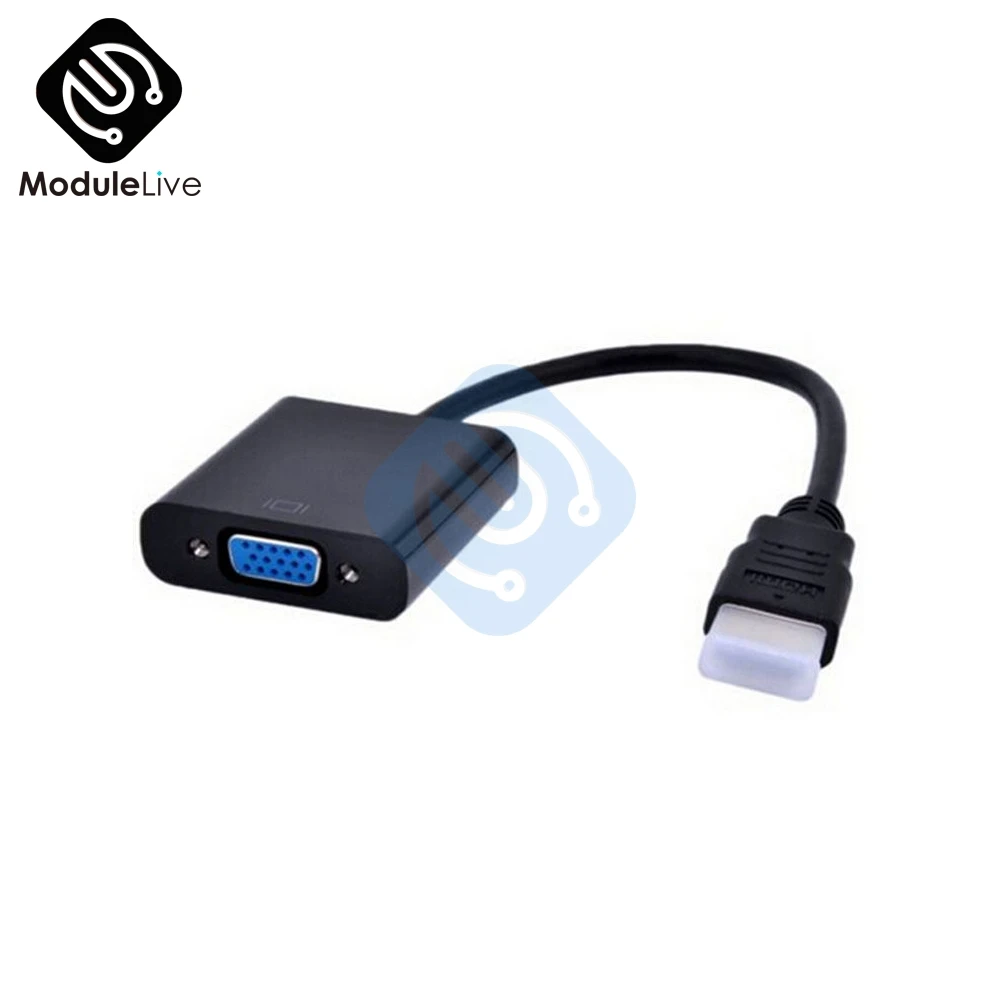 720P 1080P HDMI штекер VGA гнездо видео конвертер адаптер кабель для ПК ноутбука DVD RGB HDTV