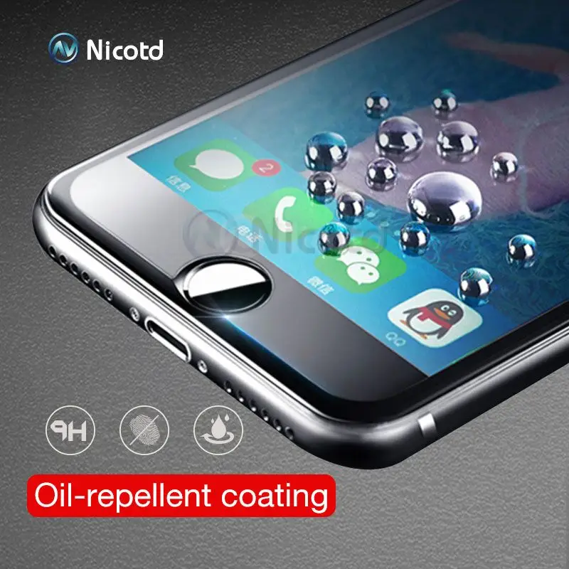 10 шт., закаленное стекло nicodd HD для iPhone 8, 7, 6, 6 Plus, 5, 5S, 5c, 4S, 4, Противоударная Защитная пленка для экрана для iPhone X, 10, XS MAX, XR 9