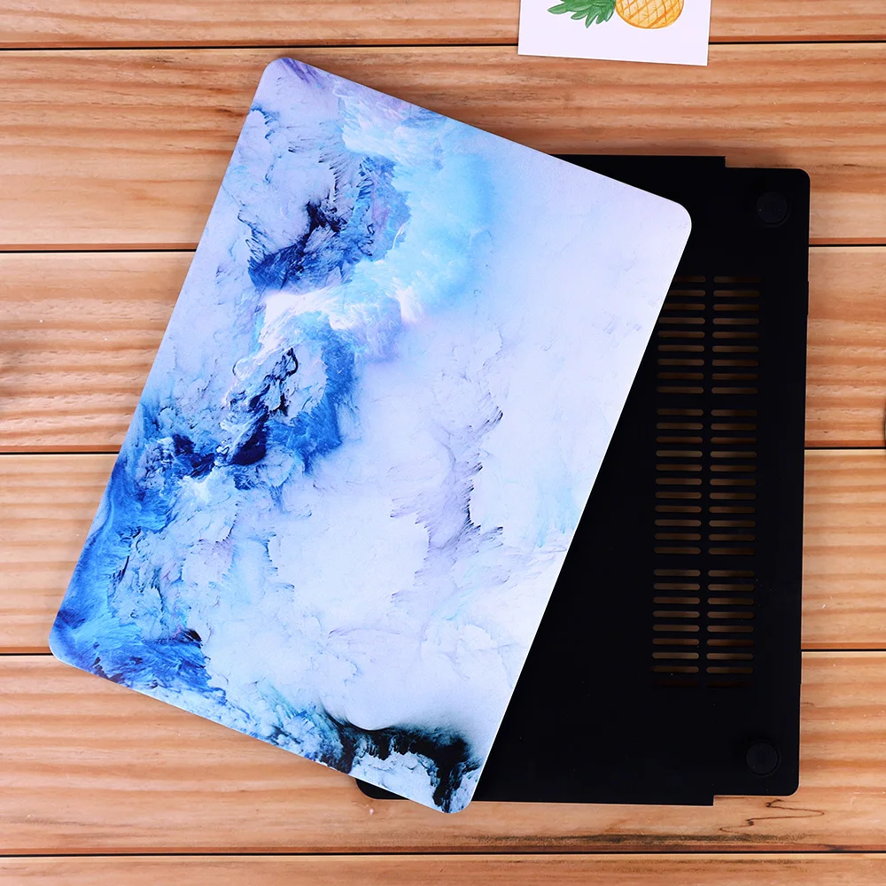 Жесткий матовый прорезиненный чехол Redlai с мраморным рисунком для MacBook Air 13 дюймов