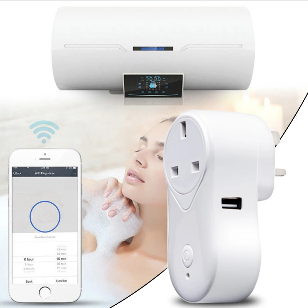 Великобритания/ЕС/США Wi-Fi Smart Plug 10A приложение дистанционное управление выключатель питания с Alexa Google Home аудио беспроводной контроль умная розетка
