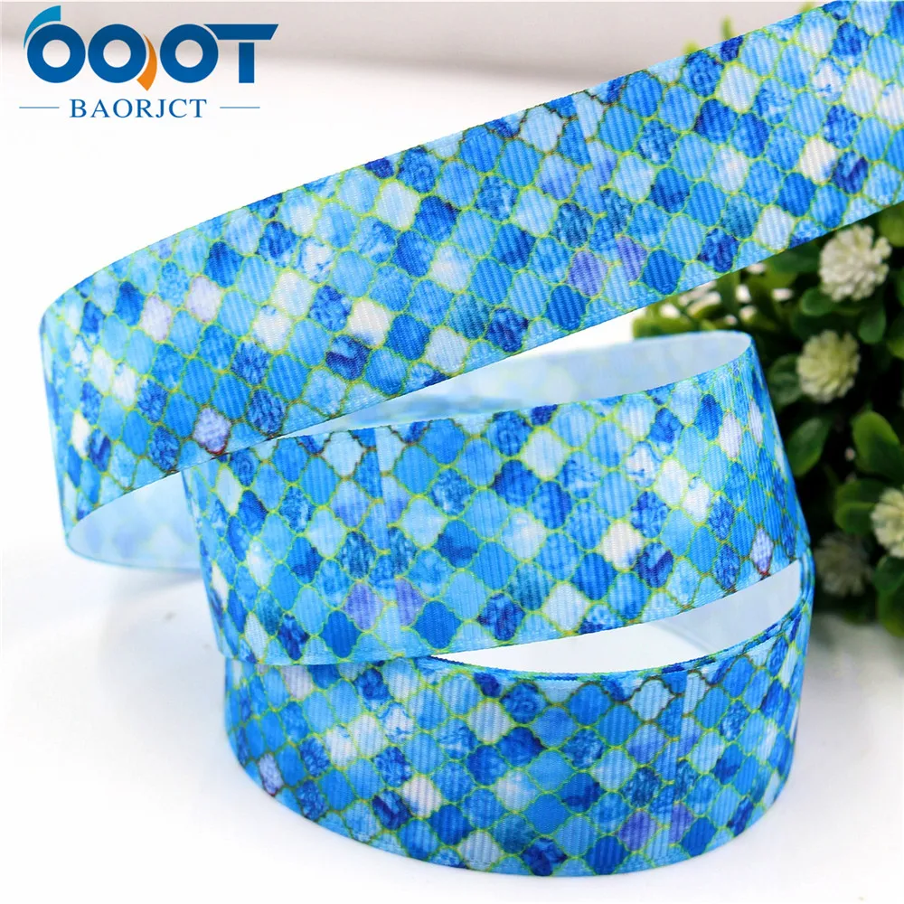 OOOT BAORJCT 175164,1 ''25 мм лента с цветочным принтом, аксессуары для волос ручной работы, подарки для свадебной вечеринки