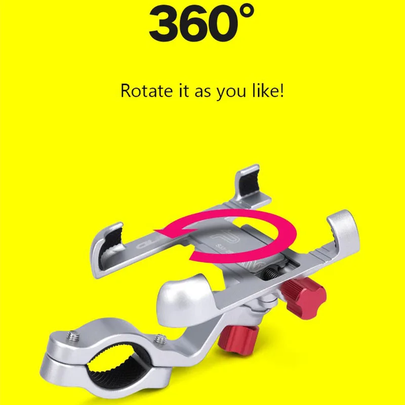 360 rotatable bike phone holder mount aluminum bicycle motocycle handlebar cellphone stand bracket for iphone free global shipping