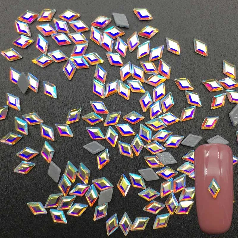 

DIY Jewelry Hot Diamond Colorful Diamond Flat Drill Crystal 3D Nail Art Decoration Fashion Gift Packaging Decorative Rhinestone