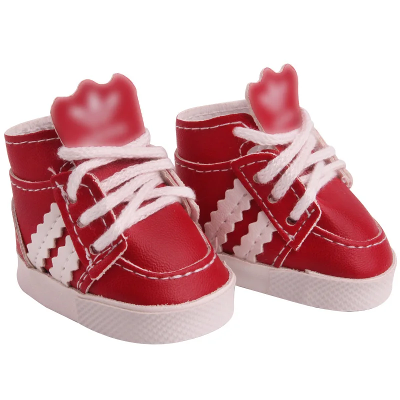 

14.5 inch Girls doll shoes Fashion sports shoes PU American Born Sneakers Star doll gym shoe Baby toys fit milo doll x43