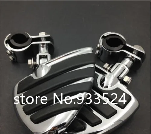 Wing Footpegs Footrest Male Mount Clamps for Harley Sportster Hond GoldWing GL1800 Suzuki Boulevard Yamaha XV250 Kawasaki VN1500|suzuki