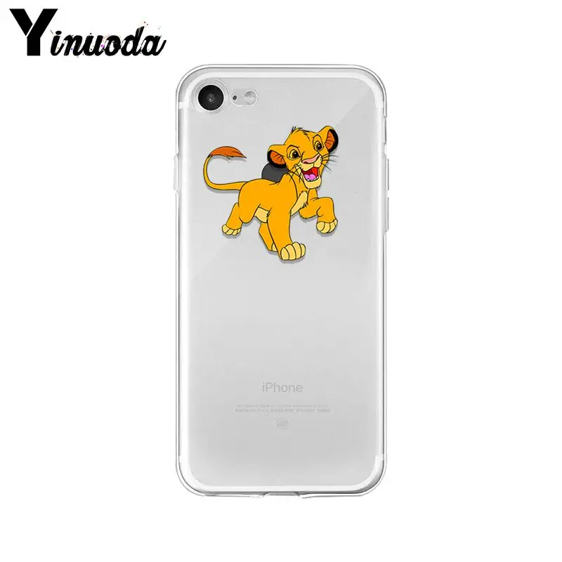 Yinuoda Lion king Colorful Cute Phone Accessories Case for iPhone X XS MAX 6 6s 7 7plus 8 8Plus 5 5S SE XR | Мобильные телефоны и