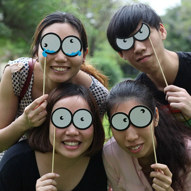 Послушание 4 шт./компл. Забавный круглый Детский рюкзачок глаза детский душ DIY