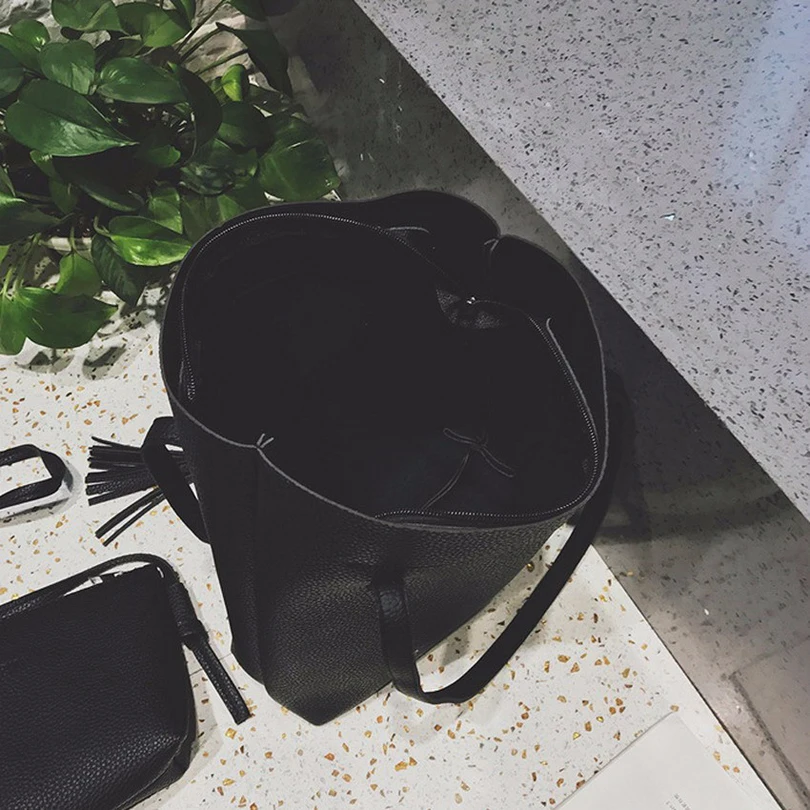 Корейский стиль 3 шт./компл. Женская Повседневная кожаная сумка для багажа Сумка