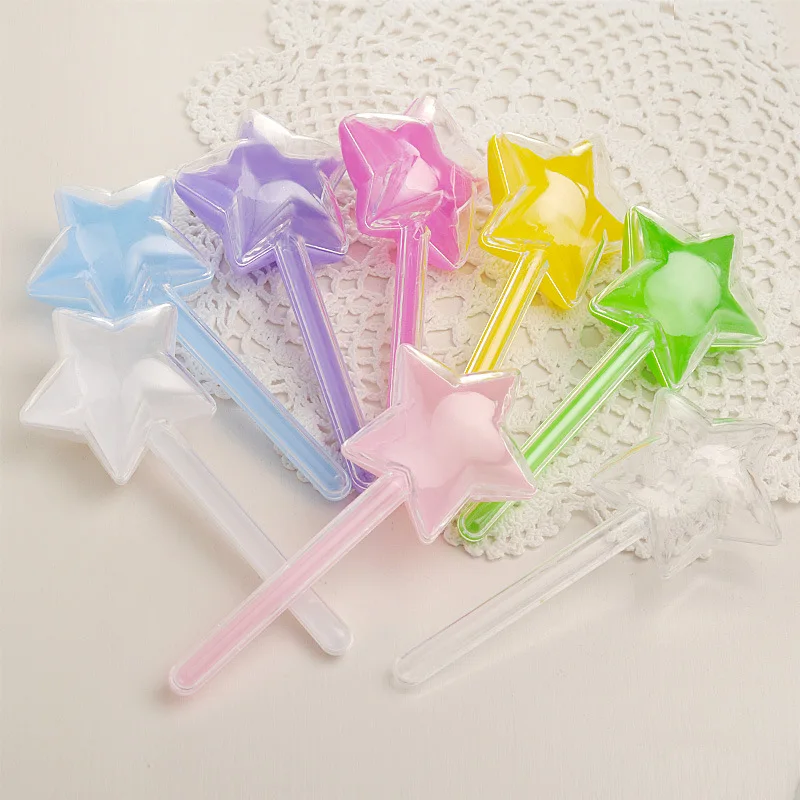 30pcs Five star magic wand Clear Plastic Craft Kid/Baby Toy Clay works Storage Boxes Small Transparent candy sweet packaging
