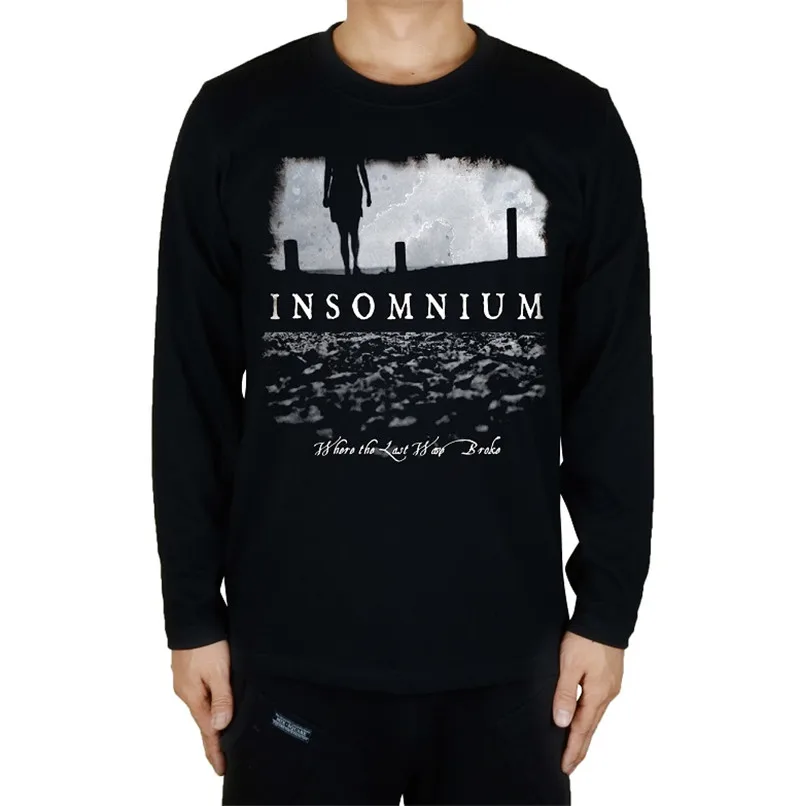 10 видов конструкций Харадзюку уличная одежда INSOMNIUM рок полный футболка с длинным