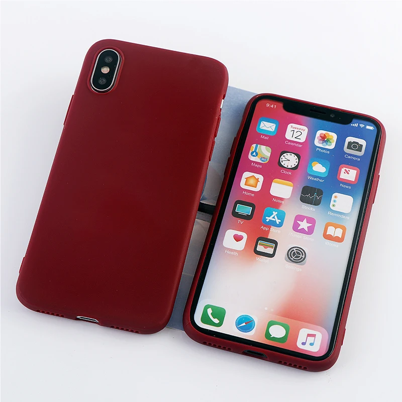 Однотонные цветные чехлы для телефонов iPhone 6 s 7 8 Plus X XS MAX XR мягкий силиконовый